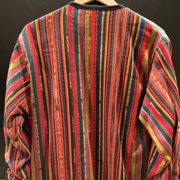 Jacket with Floral and Stripe Patterns - Picture 2 of 3